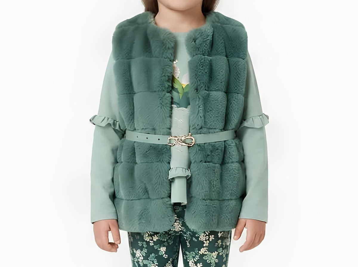 MAYORAL GILET ECOPELLICCIA CON CINTURA BIMBA.