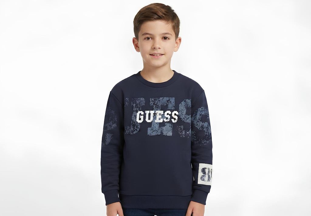 GUESS FELPA RAGAZZO. COTONE GARZATO