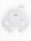 GUESS MAGLIETTA A MANICA LUNGA RAGAZZA. COTONE A COSTINE.