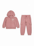 GUESS TUTA 2 PZ. NEONATA/BIMBA. COTONE GARZATO.