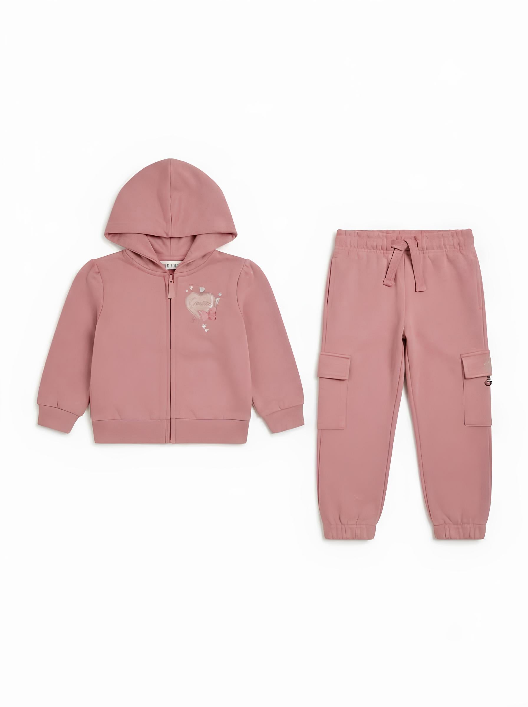 GUESS TUTA 2 PZ. NEONATA/BIMBA. COTONE GARZATO.