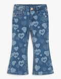GUESS JEANS BIMBA A ZAMPA CON CUORI. COTONE.