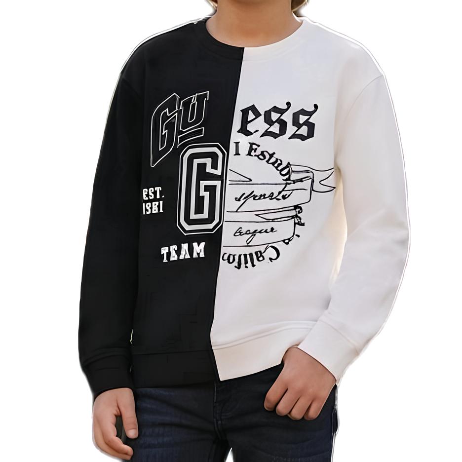 GUESS FELPA RAGAZZO. COTONE GARZATO.
