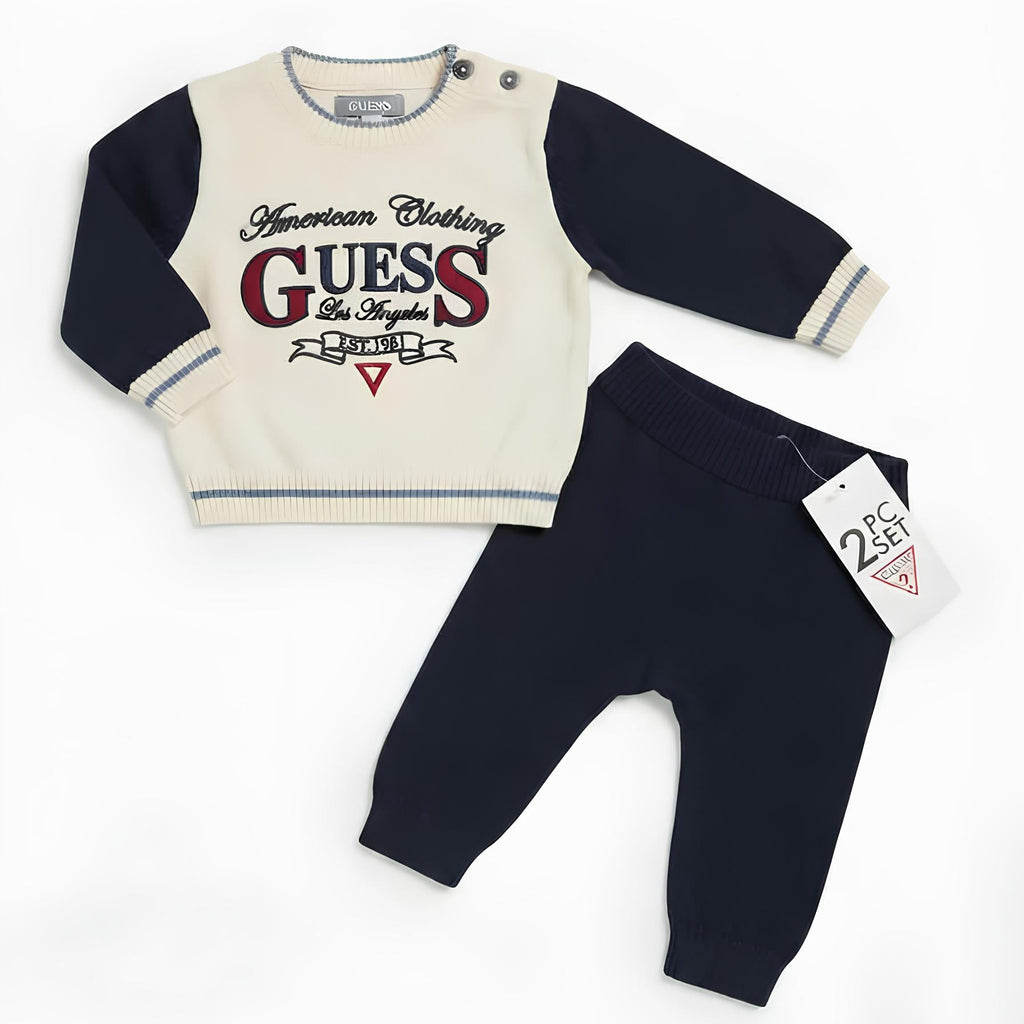 GUESS COMPLETO IN MAGLIA NEONATO. COTONE.