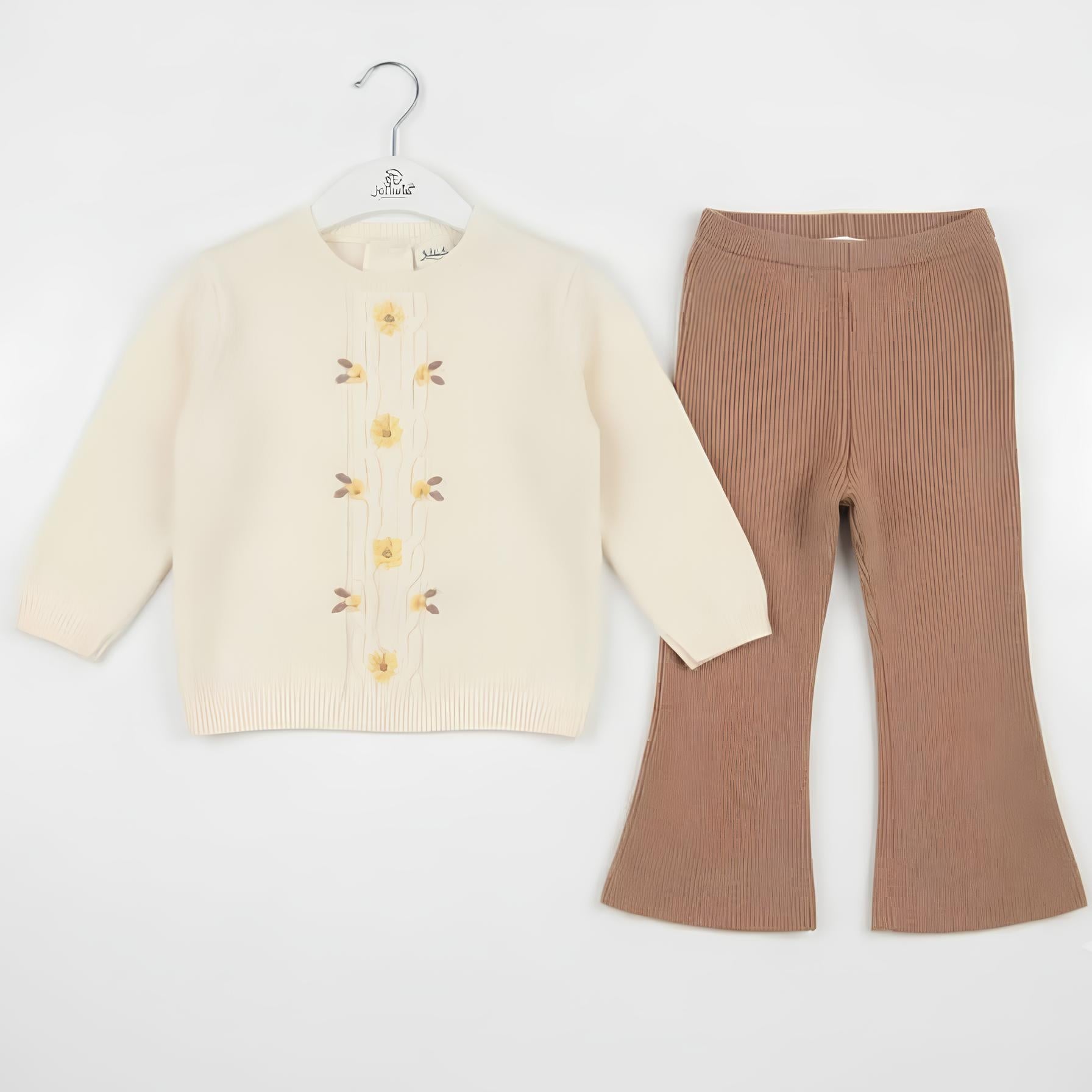 MINIBANDA COMPLETO IN MAGLIA BIMBA. COTONE/LANA.