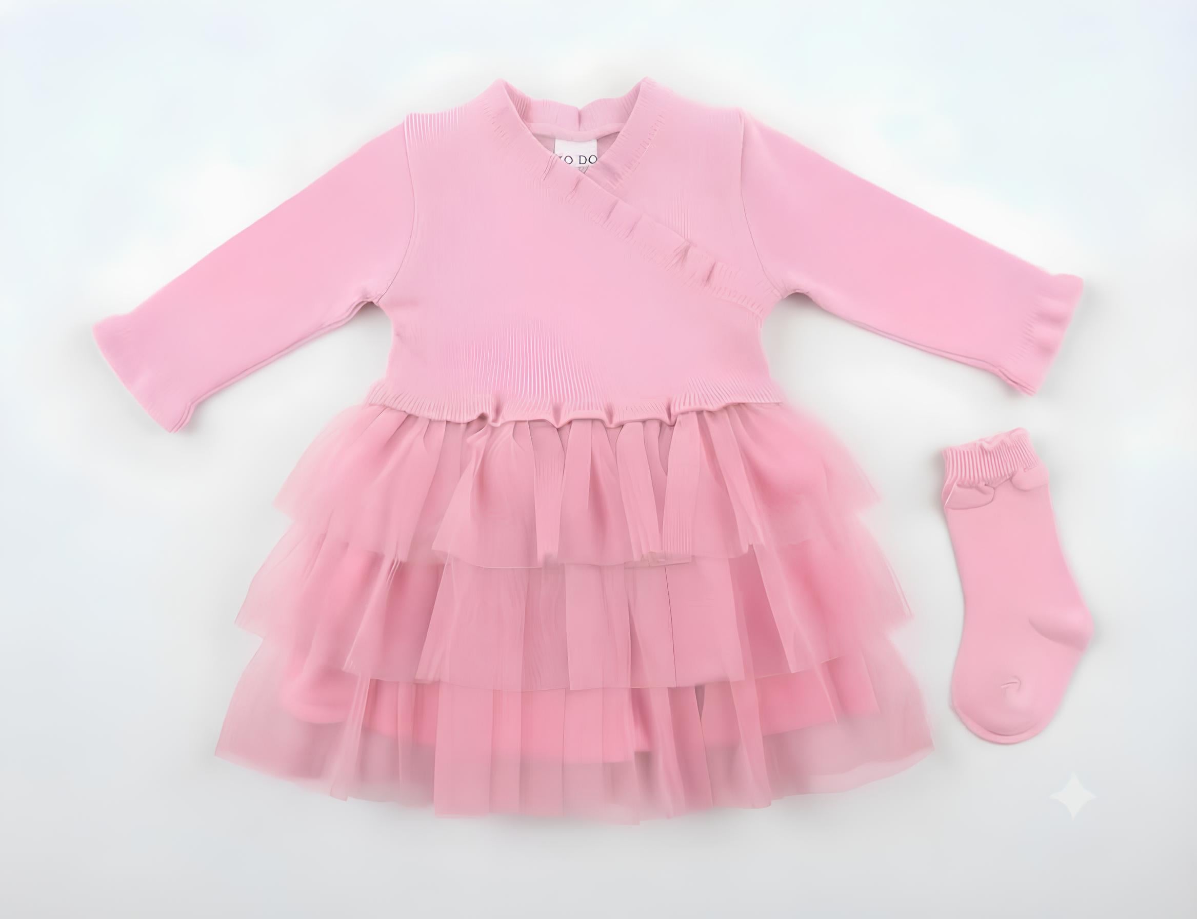 GUESS ABITO+PARIGINE, NEONATA. FODERA COTONE. MAGLIA VISCOSA/POLIESTERE.