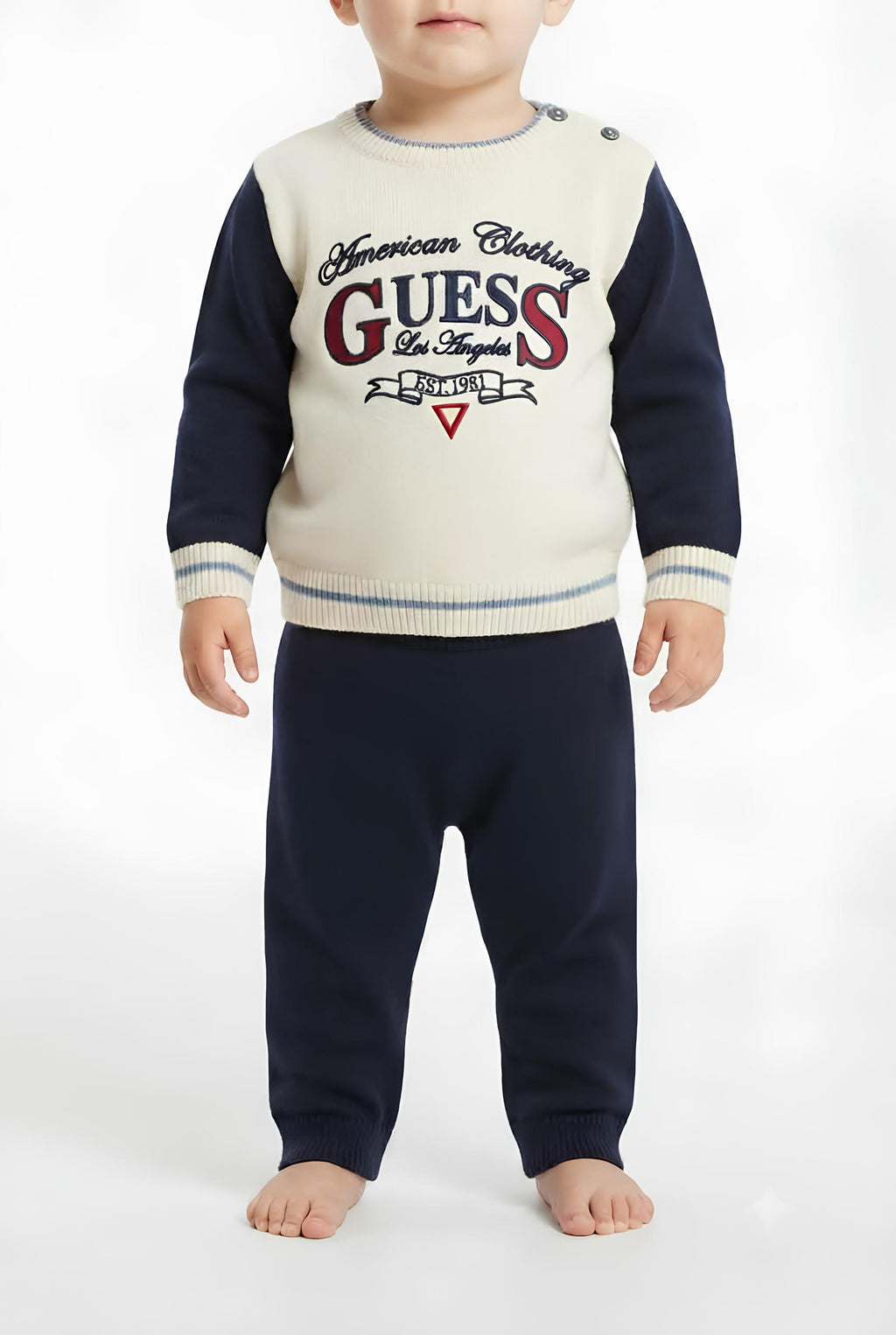 GUESS COMPLETO IN MAGLIA NEONATO. COTONE.