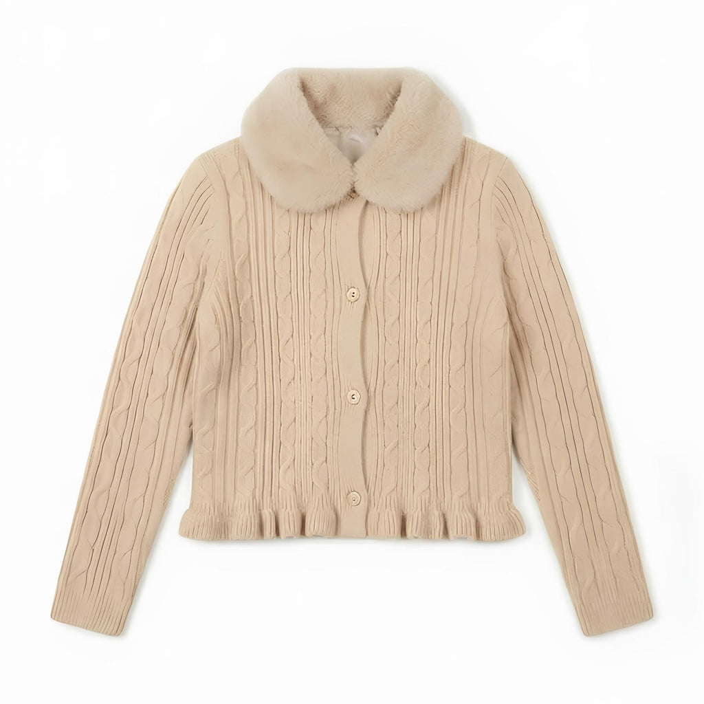 MAYORAL CARDIGAN CON COLLO ECOPELLICCIA STACCABILE BIMBA.