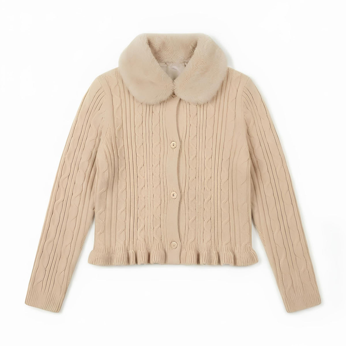 MAYORAL CARDIGAN CON COLLO ECOPELLICCIA STACCABILE BIMBA.