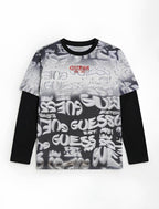 GUESS MAGLIETTA MANICA LUNGA RAGAZZO.COTONE.