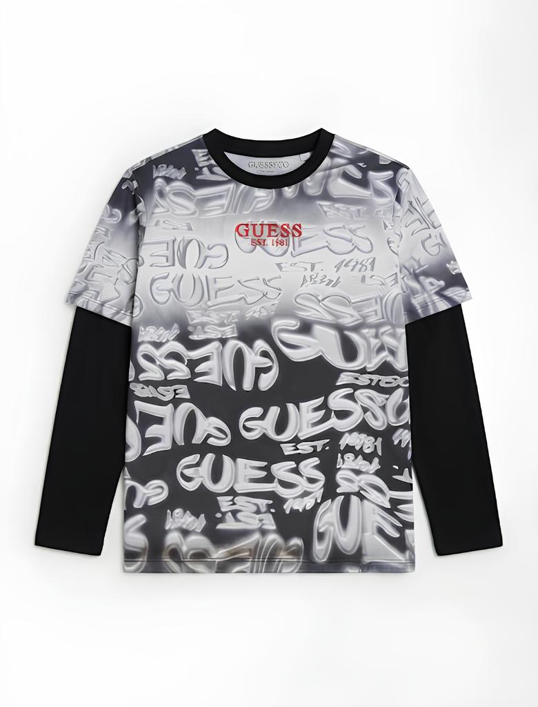 GUESS MAGLIETTA MANICA LUNGA RAGAZZO.COTONE.