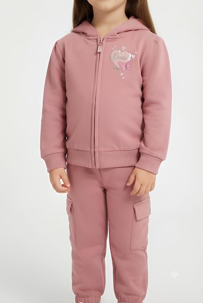 GUESS TUTA 2 PZ. NEONATA/BIMBA. COTONE GARZATO.