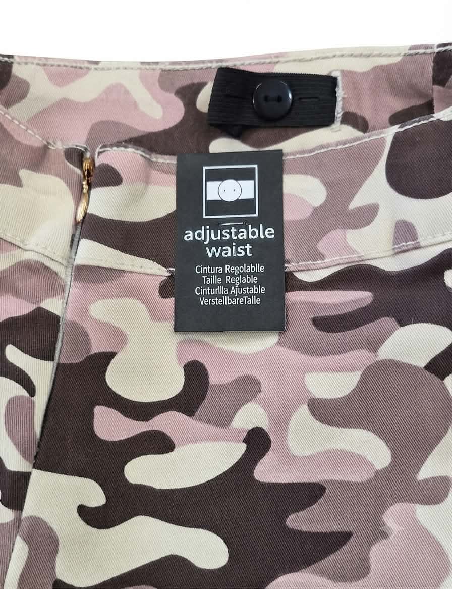 SARABANDA GONNA FANTASIA CAMOUFLAGE CON PIEGHE, BAMBINA. COTONE.