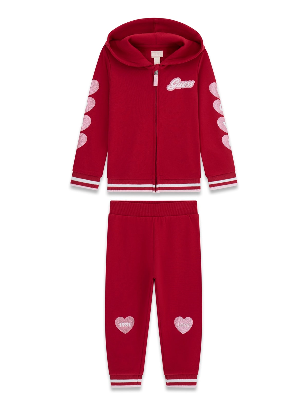 GUESS TUTA BIMBA 2 PZ. COTONE GARZATO.