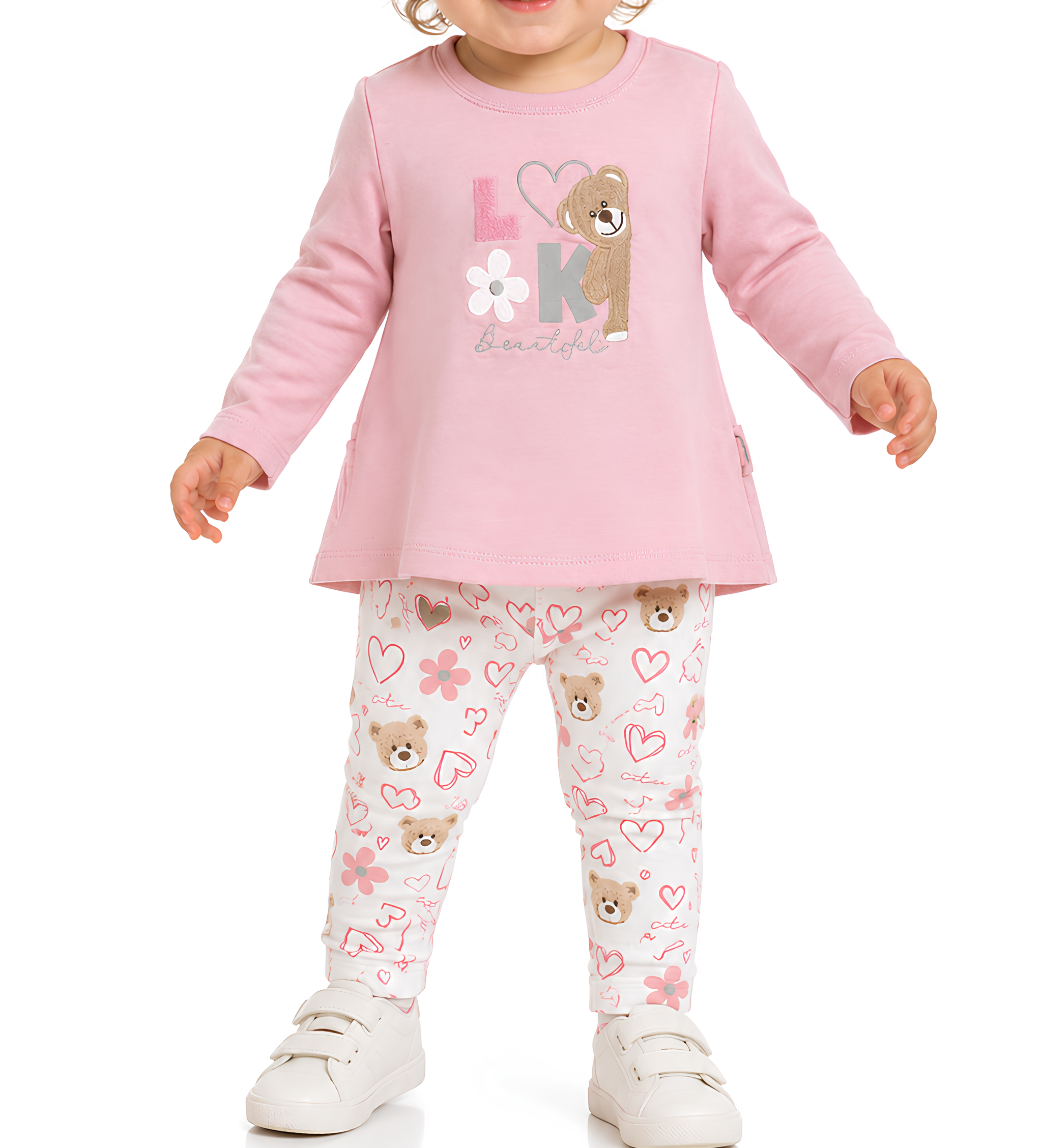 YOURS COMPLETO 2 PZ. NEONATA. COTONE FELPATO.