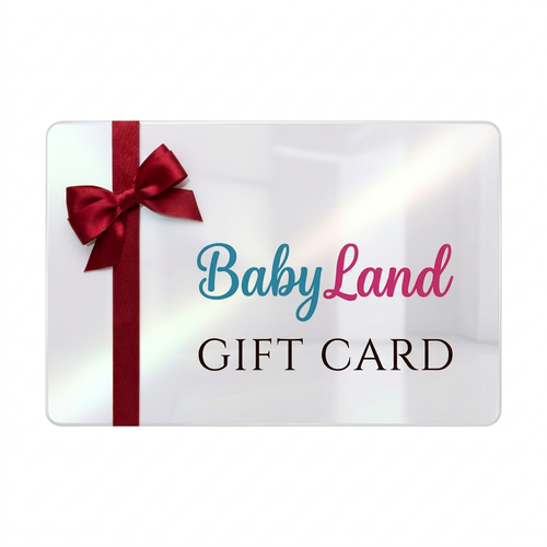 Gift Card Baby Land più piccola e centrata su fondo bianco per la scheda prodotto