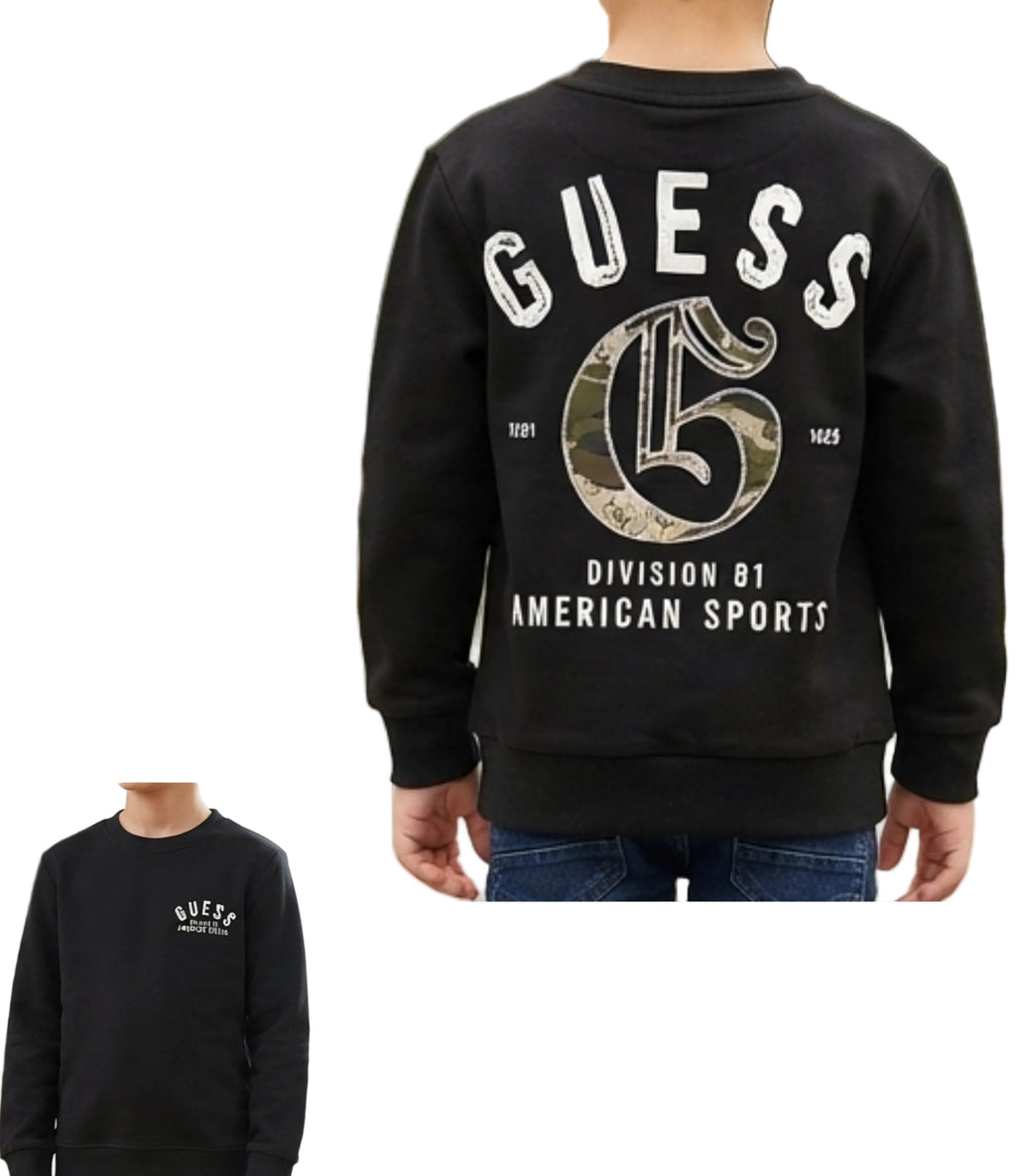 GUESS FELPA RAGAZZO. COTONE GARZATO.